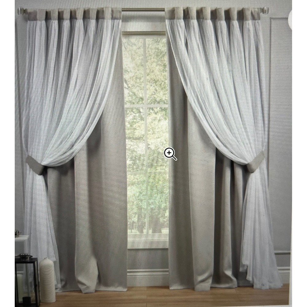 Towne &‎ Country Luxe Catarina Curtains 2 Panels Gray 52x84" Light Blocking